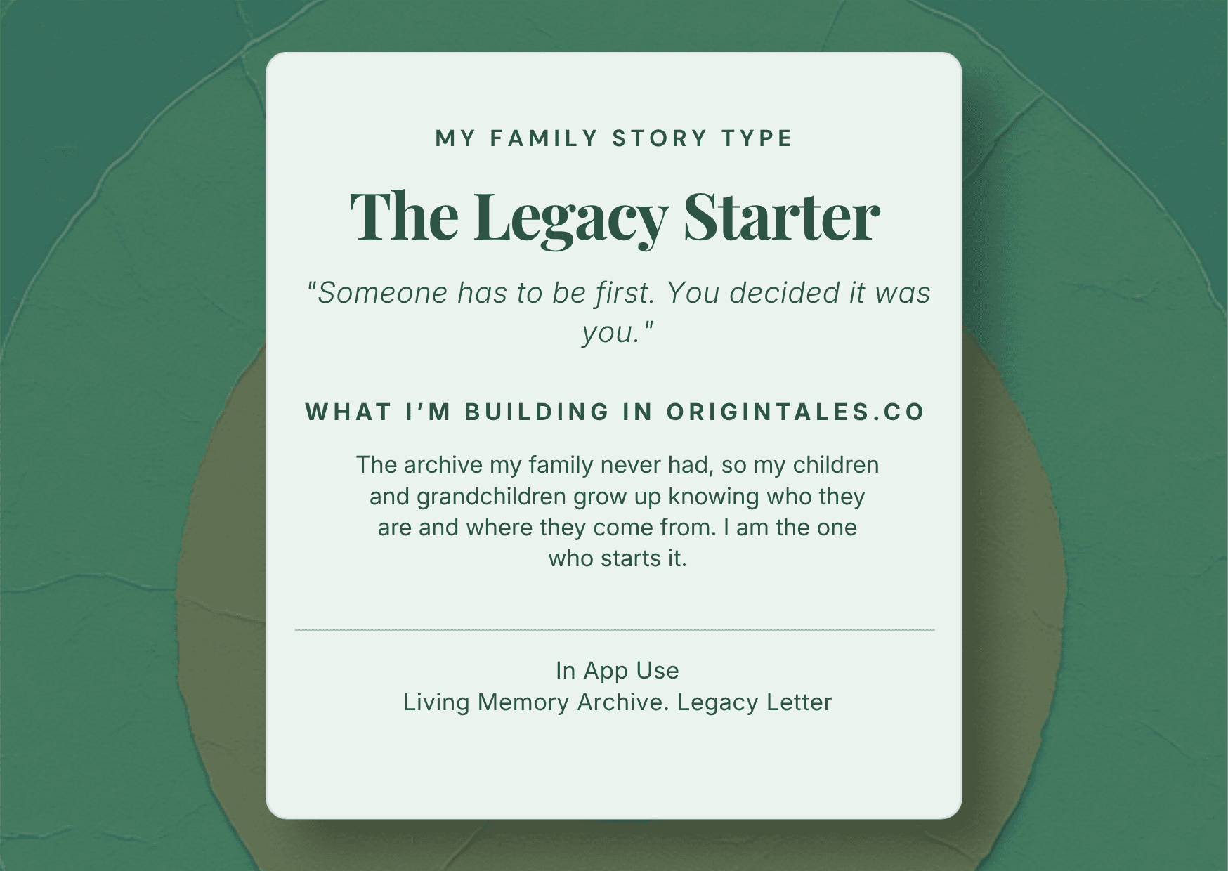The Legacy Starter